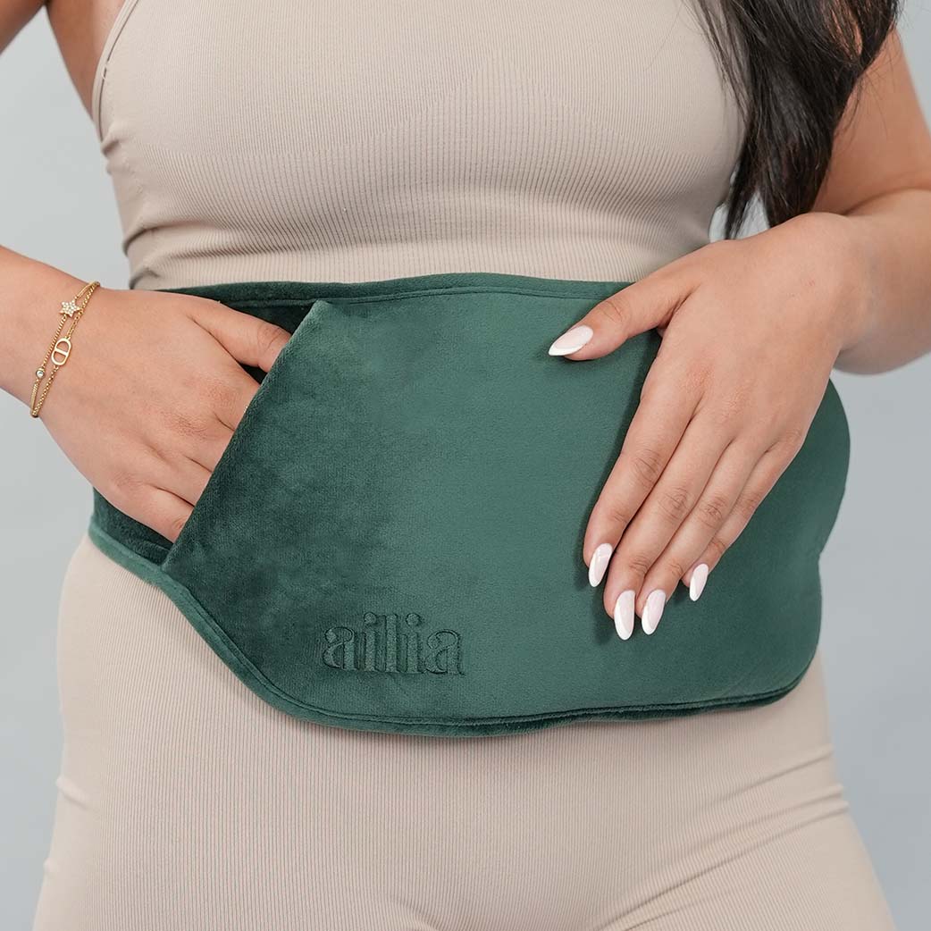 Ailia Electric Hot Water Bottle + Body Strap (Green)