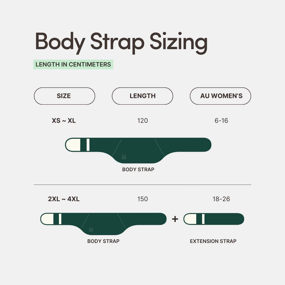 Ailia Bottle Extension Strap (Green)