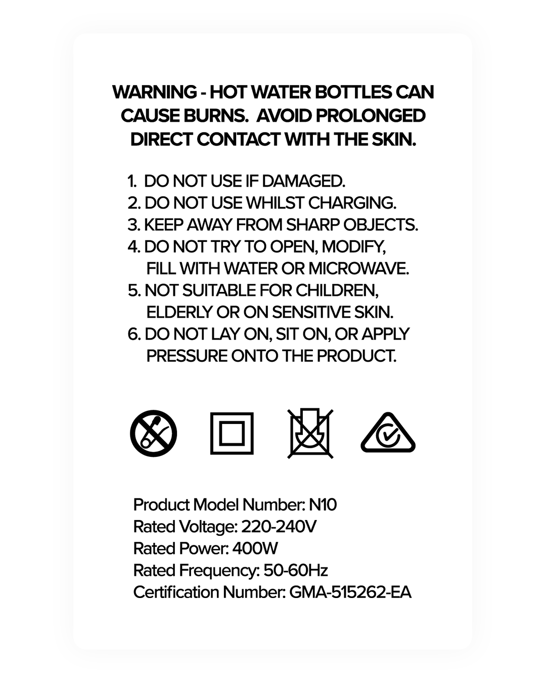 Label for Bottle