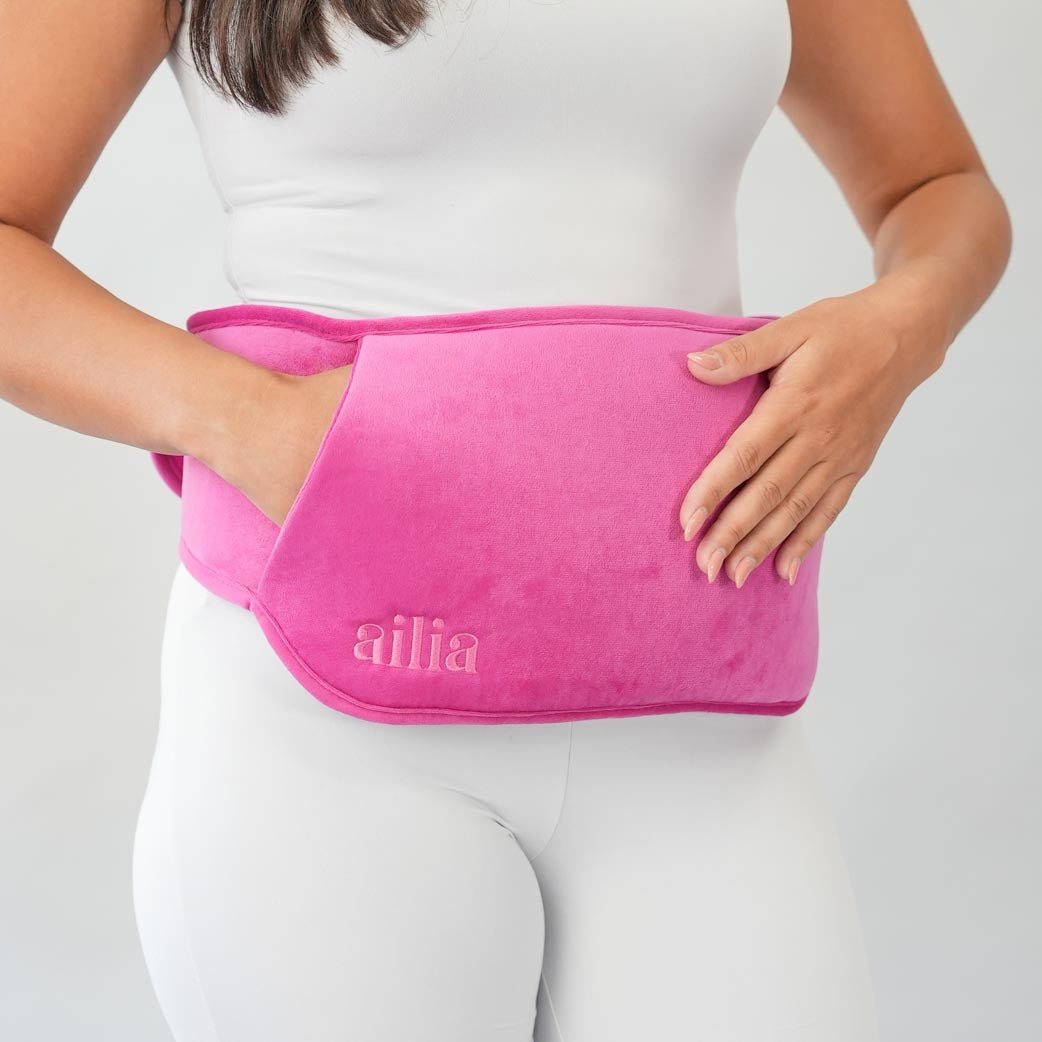 Ailia Electric Hot Water Bottle + Body Strap (Pink)