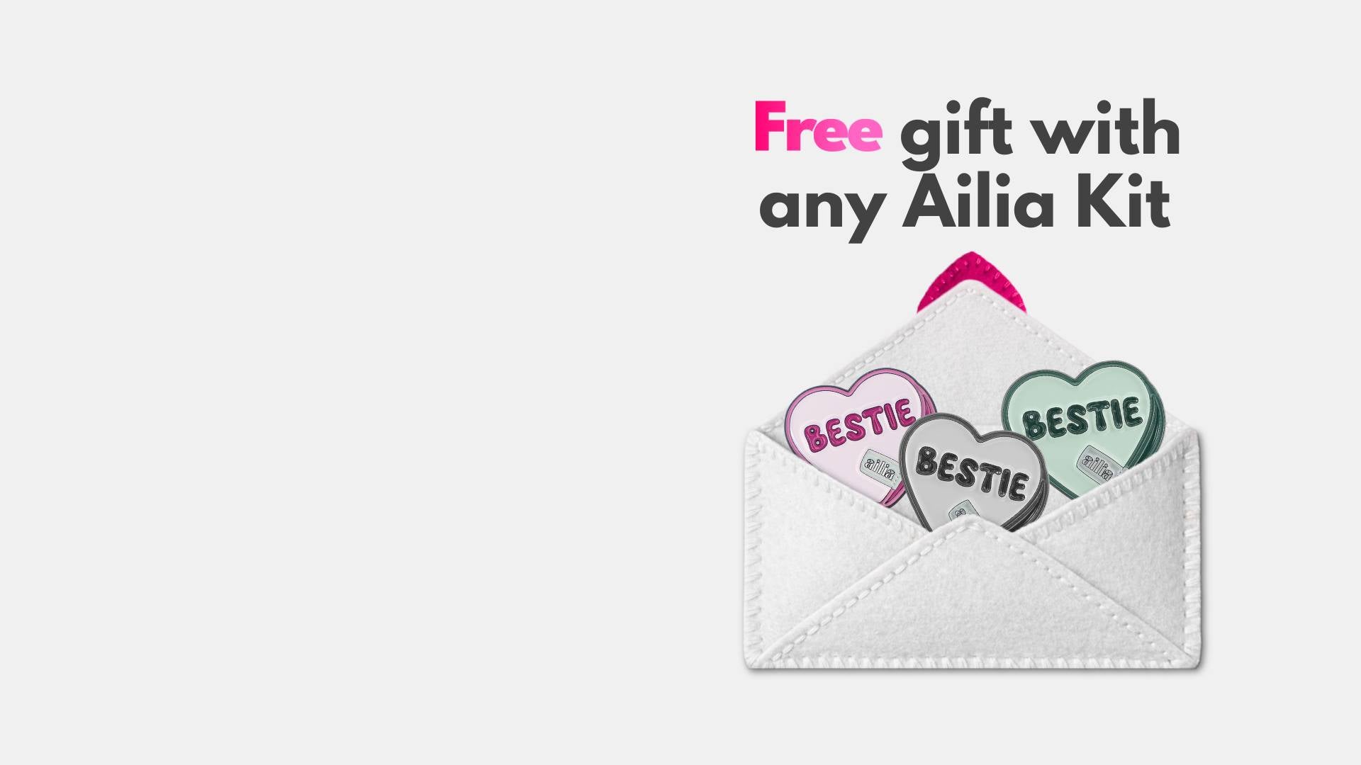 Free gift with any Ailia Kit offer on a white background
