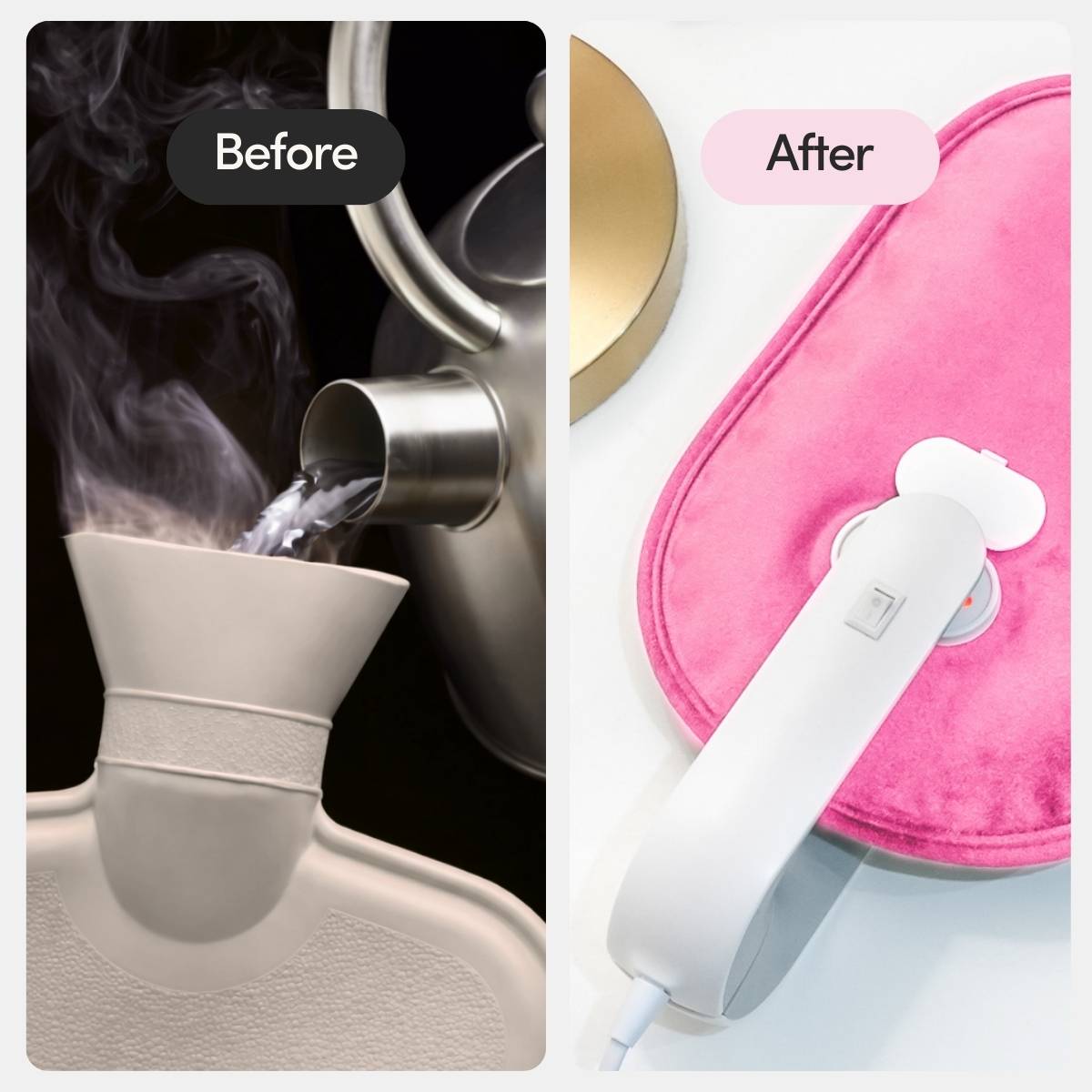 Ailia Electric Hot Water Bottle + Body Strap (Pink) 