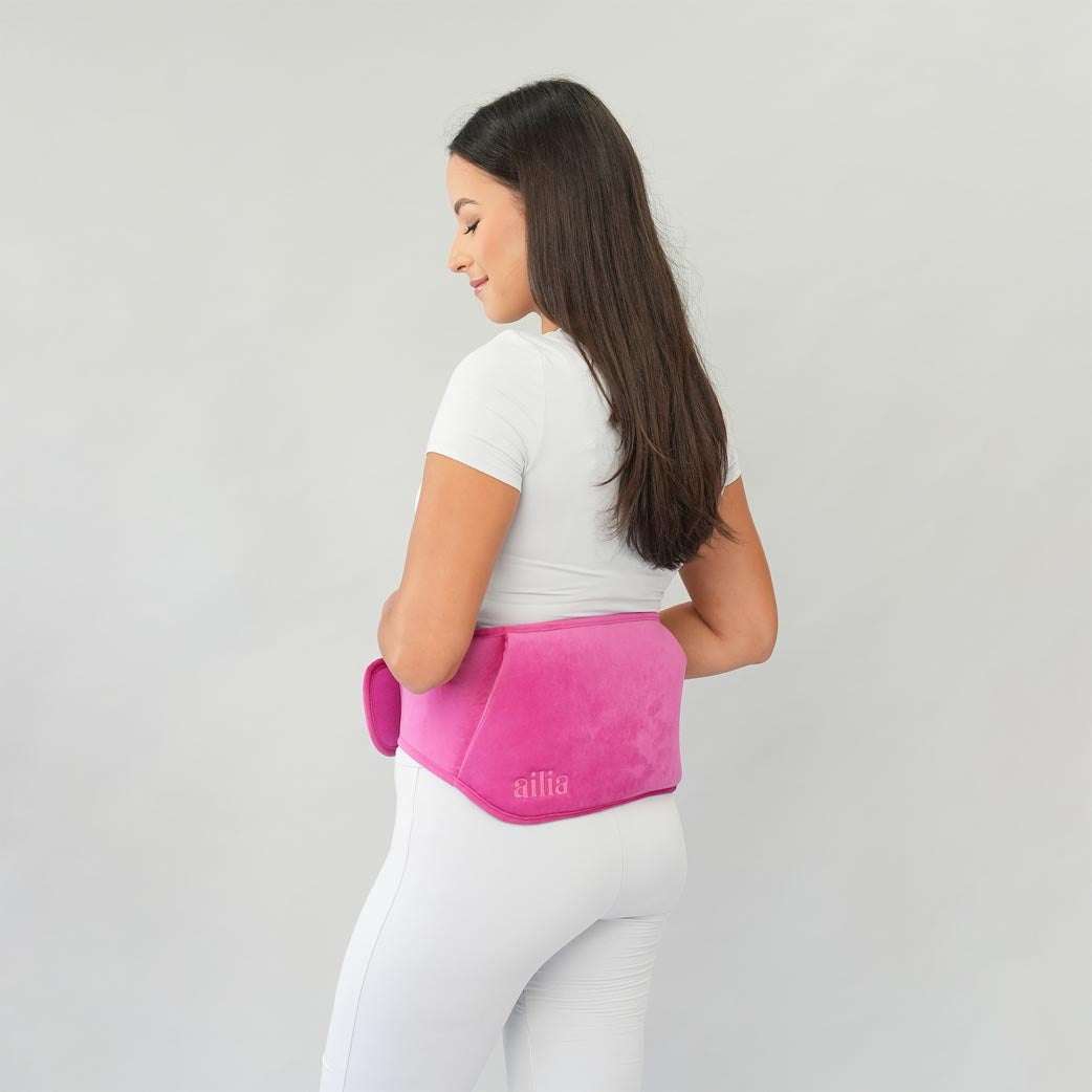 Ailia Electric Hot Water Bottle + Body Strap (Pink)