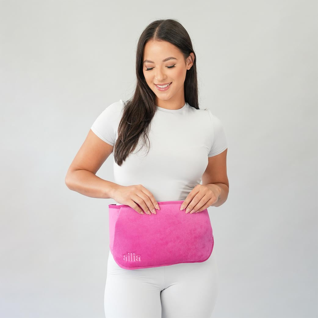 Ailia Electric Hot Water Bottle + Body Strap (Pink)
